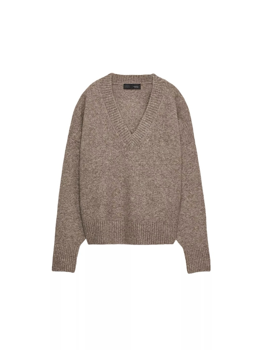 NWT Zara Soft Knit V-Neck Sweater